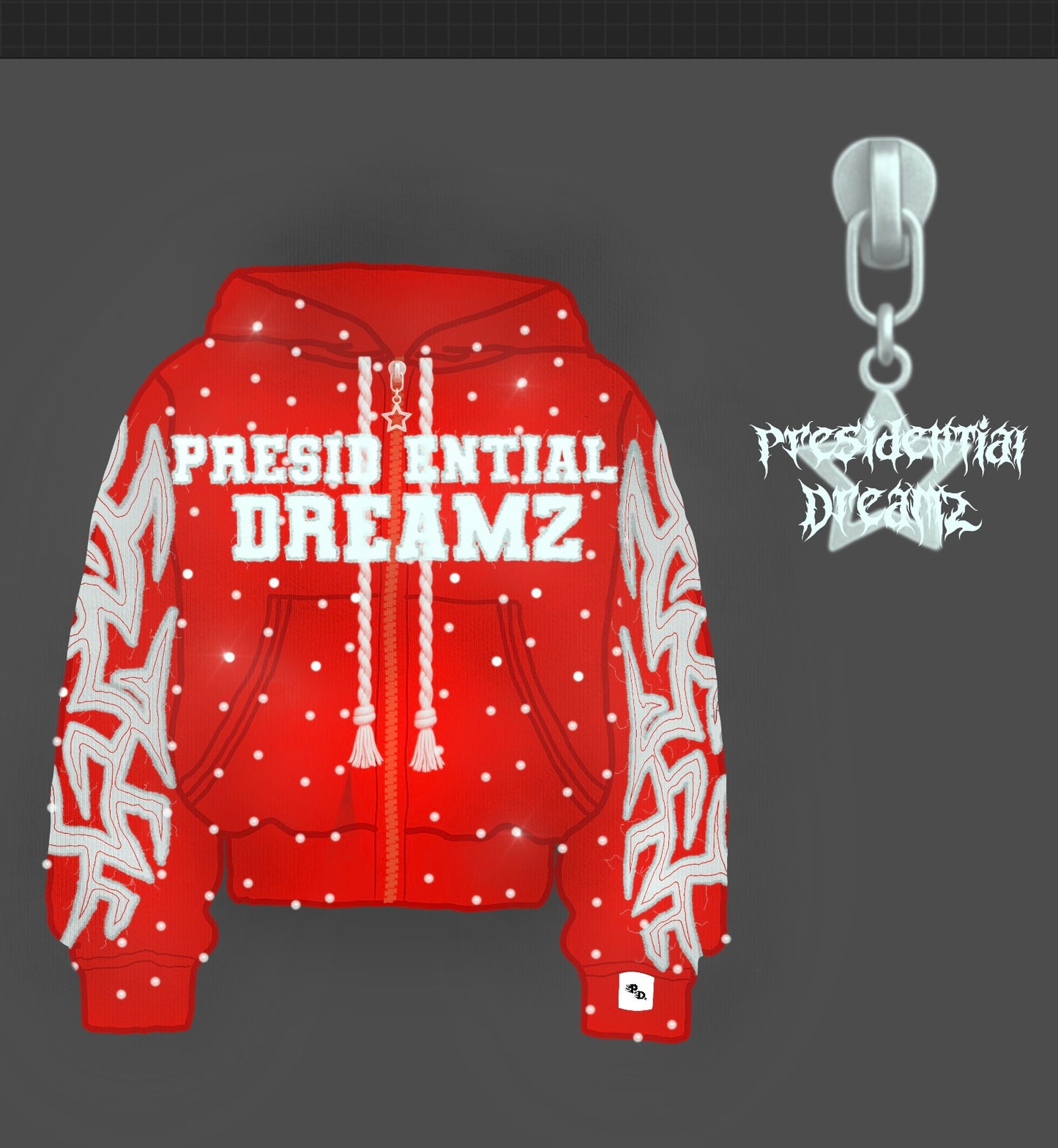 RED PD ZIP UP